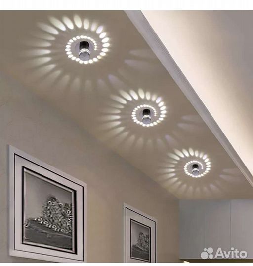 Светодиодный спиральный светильник