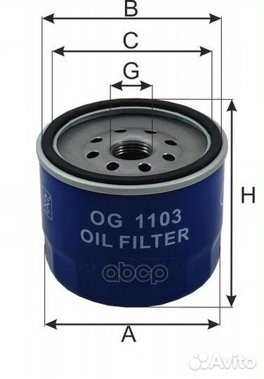 Фильтр масляный двигателя OG1103 OG1103 Goodwill