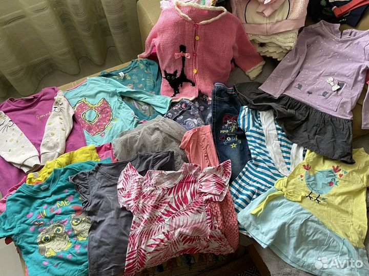 Детские вещи для девочки пакетом 104-128