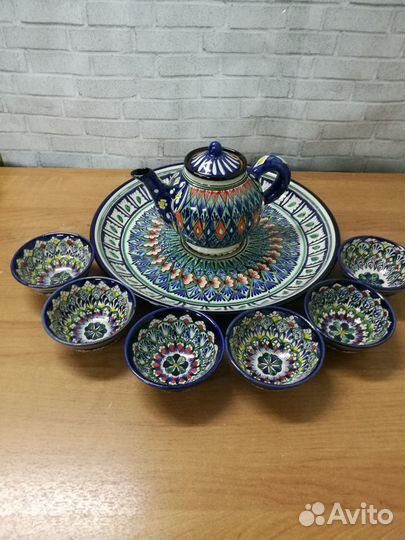 Риштанская керамика (комплект посуды)