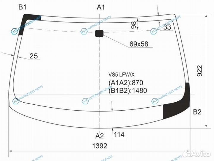 VS5 lfwx Стекло лобовое nissan skylineinfiniti G35