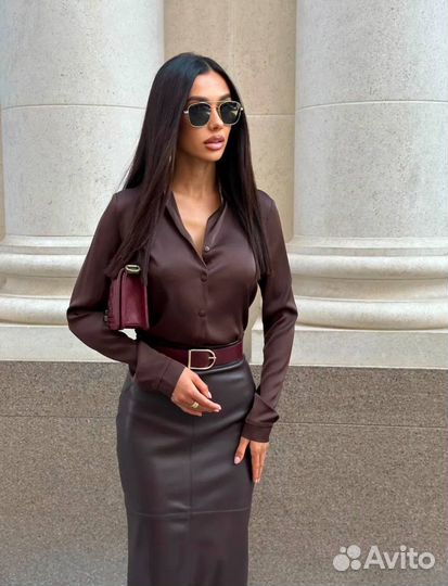 Юбка кожаная lime