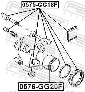 Поршень суппорта mazda 6 02-08 пер. 0576-GG20F