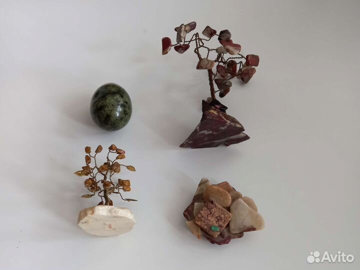 Яйцо Змеевик, натуральные камни, деревья счастья