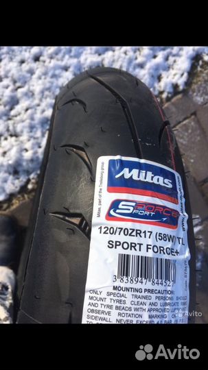 Мотошины 120/70ZR17 Митас sportforce+73W TL