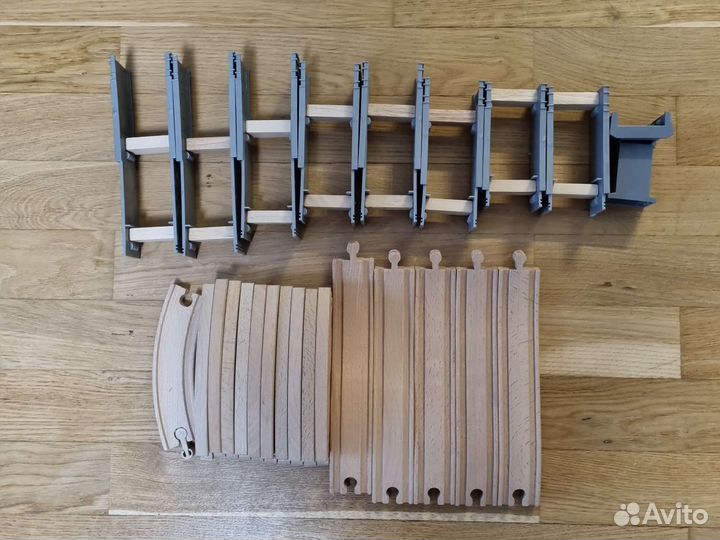 Деревянная железная дорога.Совместимо с икеа, brio