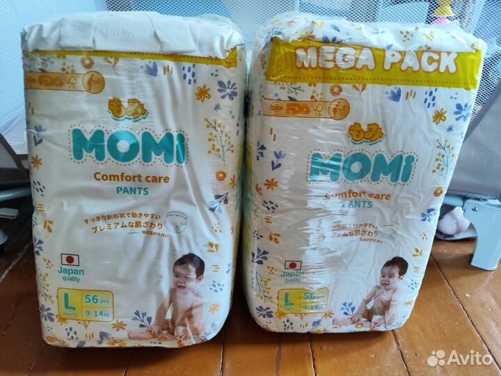 Подгузники-трусики 56 шт. Моми Momi l (4)
