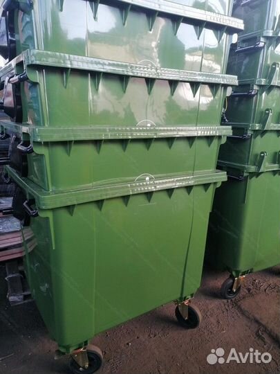 Мусорный евроконтейнер пластиковый 1100л 1.1-1473
