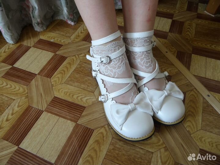Белые туфли для девочки размер 37,5