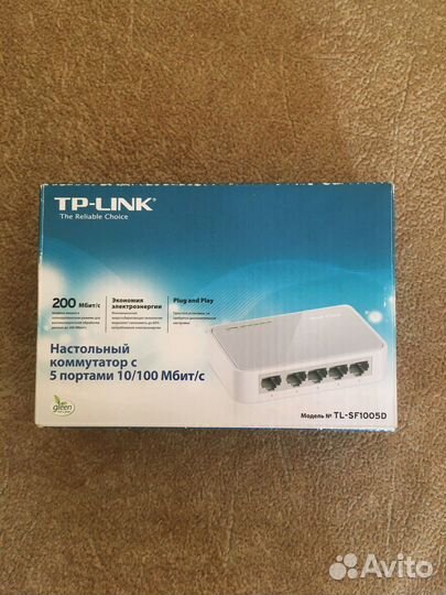 Новый коммутатор TP-Link 5 портов 10/100 Мб