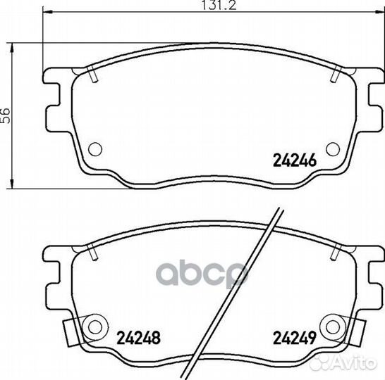 Колодки тормозные дисковые передн. terracan T9