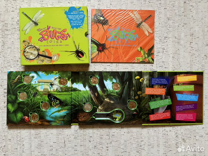Набор коллекционных монет Backyard Bugs