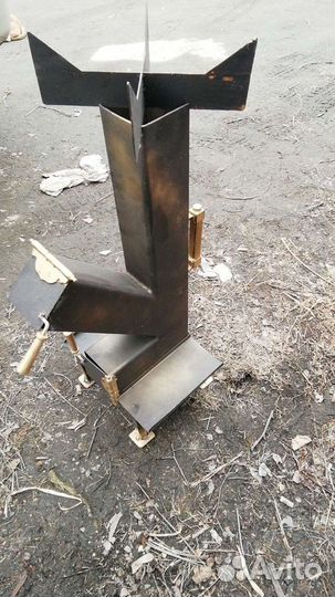 Походный вариант дровяной печи для приготовления б