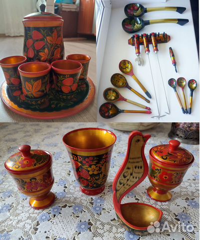 Посуда хохлома деревянная