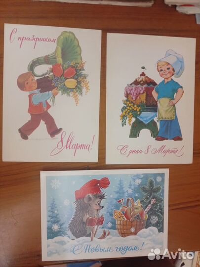 Открытки худ.Зарубина.15 шт чистые