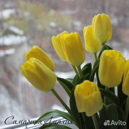 Тюльпаны ручной работы из хол.фарфора