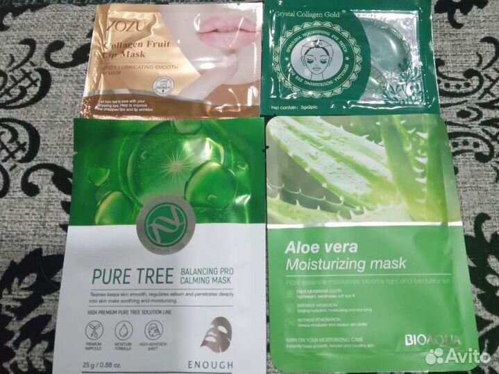 2 маски для лица патчи,Collagen Fruit Lip Mask