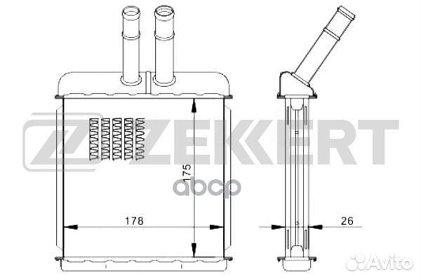 Радиатор отоп. Daewoo Lanos (klat) 97- Leganza