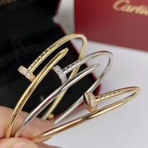 Браслет cartier гвоздь тонкий с камнями