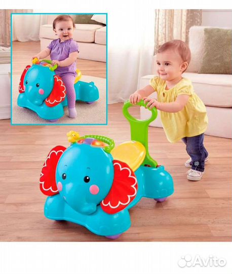 Каталка толокар Fisher Price Слоник
