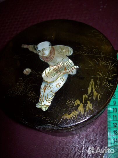 Панно пара инкрустация перламутр Китай 1950 рарите