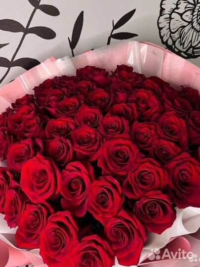 Роза Красная 60-70 см