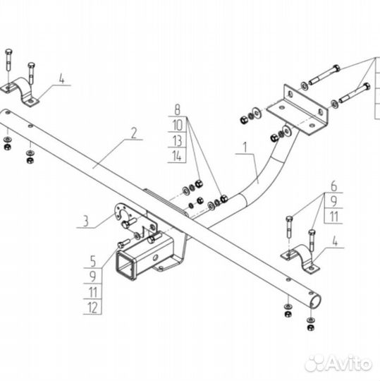 Фаркоп Chevrolet Niva, LADA Niva Travel