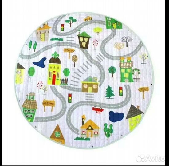 Круглый детский коврик