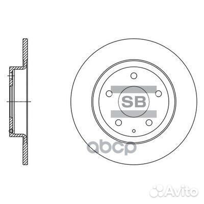 Диск тормозной задний sd4423 Sangsin brake