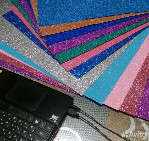 Фоамиран глиттерный