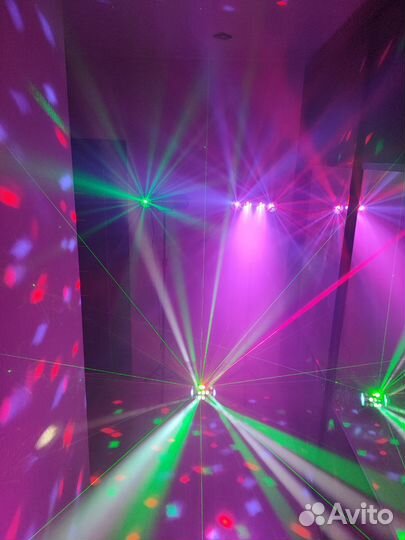 Светомузыка + дым-машина в прокат