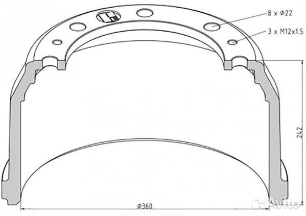 Барабан тормозной MAN
