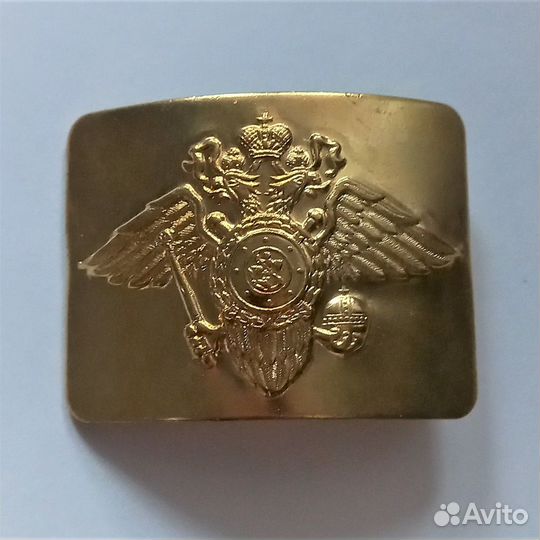 Бляха Двуглавый Орел мвд России Латунь № 09