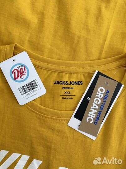 Футболка мужская Желтый EU 54 2XL UK 44 Jack & Jones