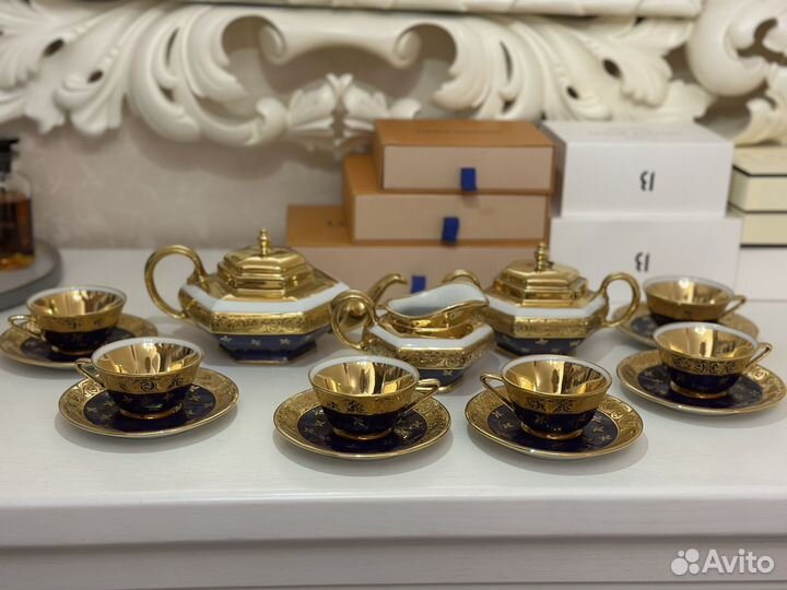 Антикварный кофейный сервиз Limoges (Лимож)