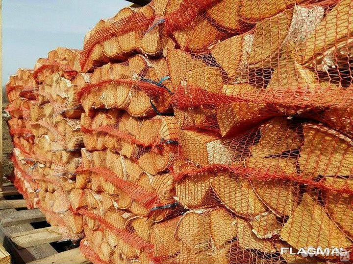 Сухие берёзовые дрова для мангала в мешках