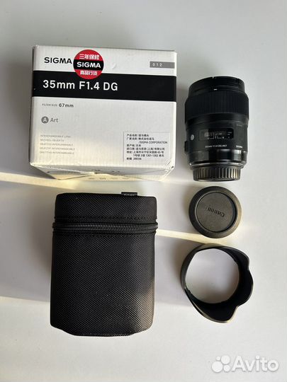 Объектив Sigma 35 mm 1 4 ART canon EF