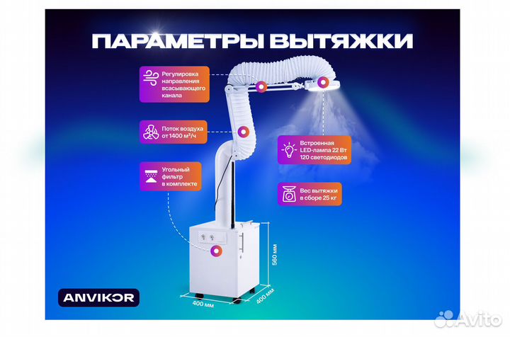 Вытяжка для кератина ботокса Anvikor AIR-5