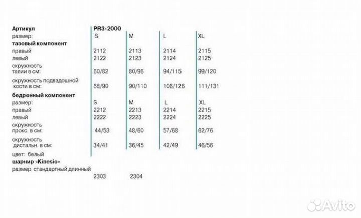 Ортез тазобедренный правосторонний