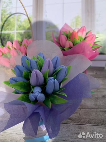 Букетики ручной работы из мыла