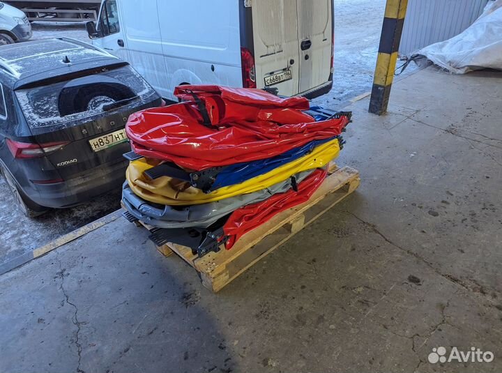 Морозостойкий чехол на кран манипулятор желтый