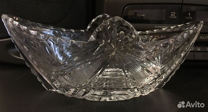Ваза хрустальная СССР, конфетница,ладья