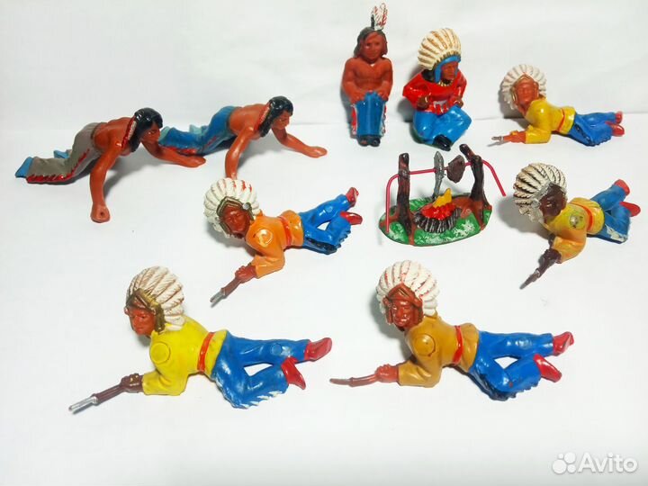 Солдатики ГДР Дикий запад Индейцы