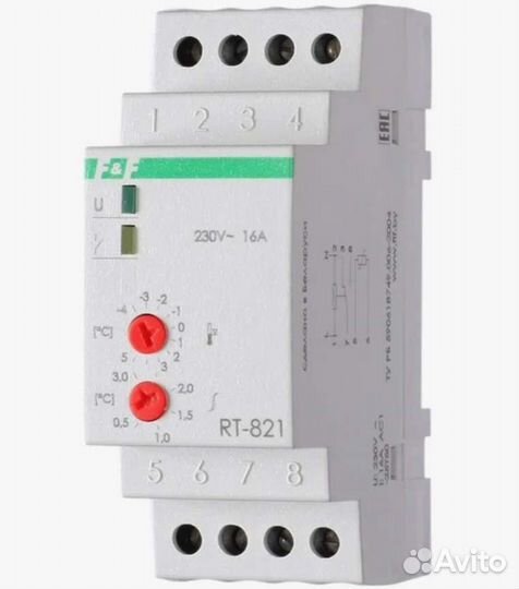 Терморегулятор F&F RT-821 белый