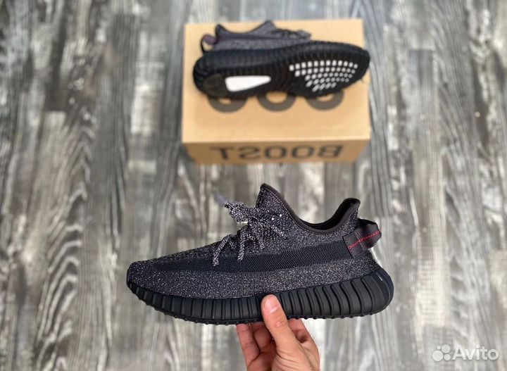 Adidas Yeezy Boost 350 Черные рефлектив