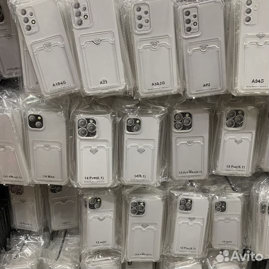 Чехол с кармашком на iPhone Samsung Redmi Honor