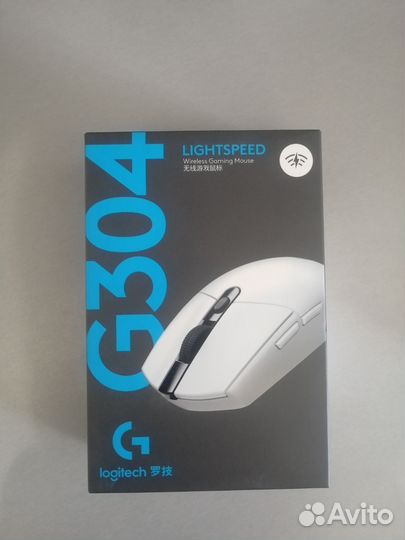 Белая мышка logitech g304