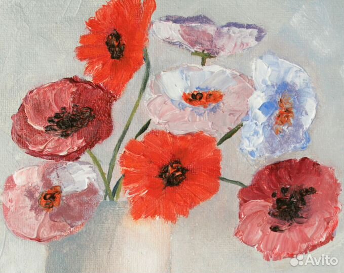 Картина маслом на холсте цветы