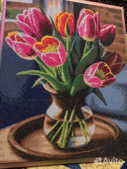 Алмазная мозаика тюльпаны