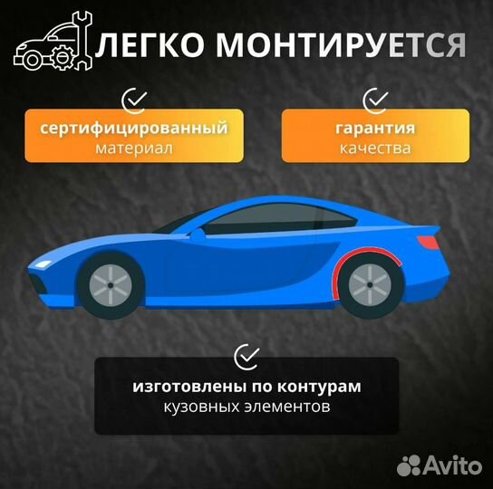 Комплект задних ремонтных арок на Mitsubishi Pajer